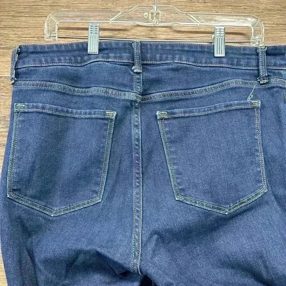 Old Navy Women's High Rise Skinny Dark Blue Jeans - Picture 3 of 5